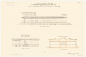 Ein detailliertes Bild des Schlossenhauses in Berlin, Deutschland, mit zahlreichen Fenstern und begleitendem Text.