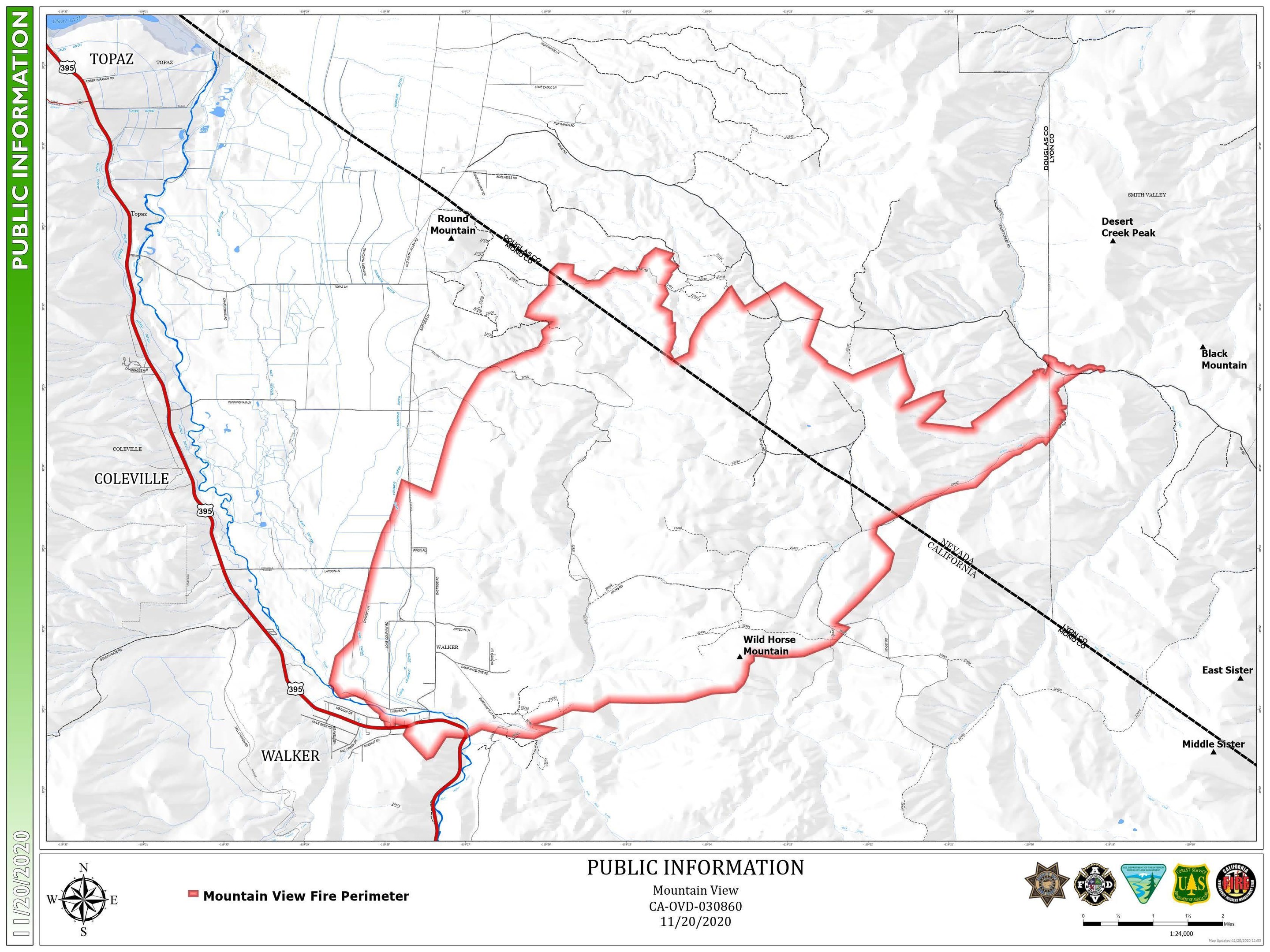 Ein Plakat mit einer detaillierten Karte eines vorgeschlagenen Bergpfades mit Route, Sehenswürdigkeiten und Text einschließlich zusätzlicher Informationen und Logos.