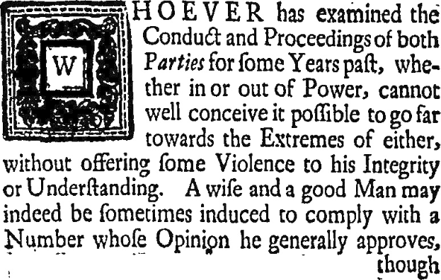 Schwarzes und weißes Foto eines Mannes im Anzug und mit Krawatte mit zentriertem Text und Logo, das einen Ausschnitt über politische Verhaltensweisen und Integrität enthält.